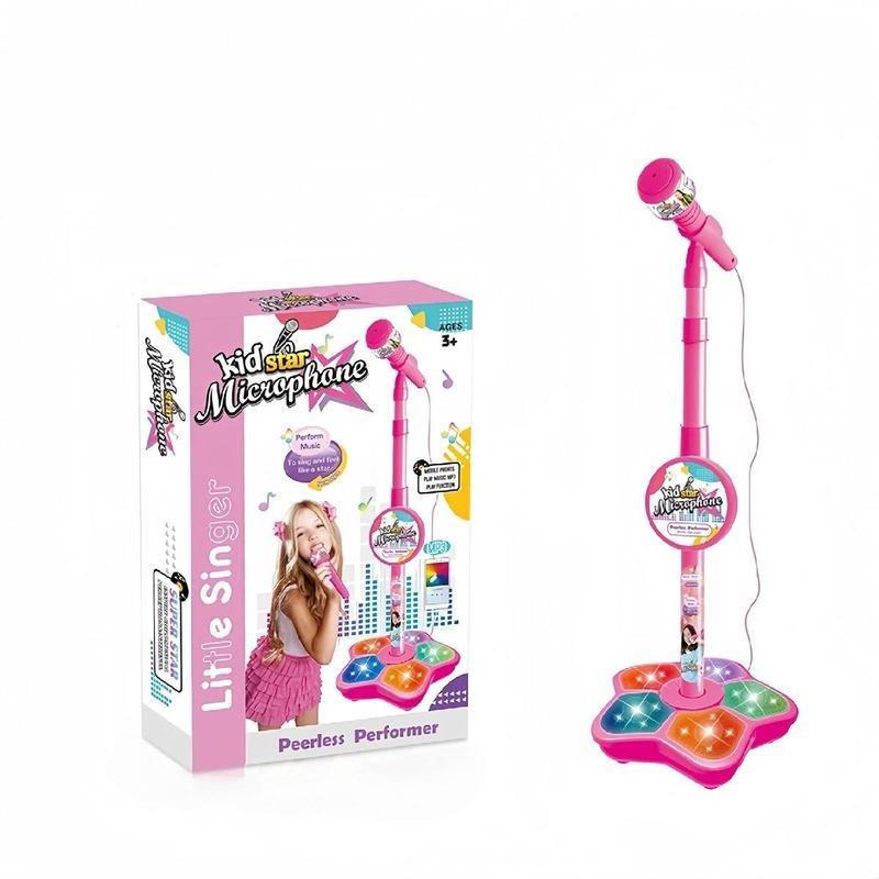 Melodrio™ – Support de Microphone pour Karaoké pour Enfants avec Lumières et Musique