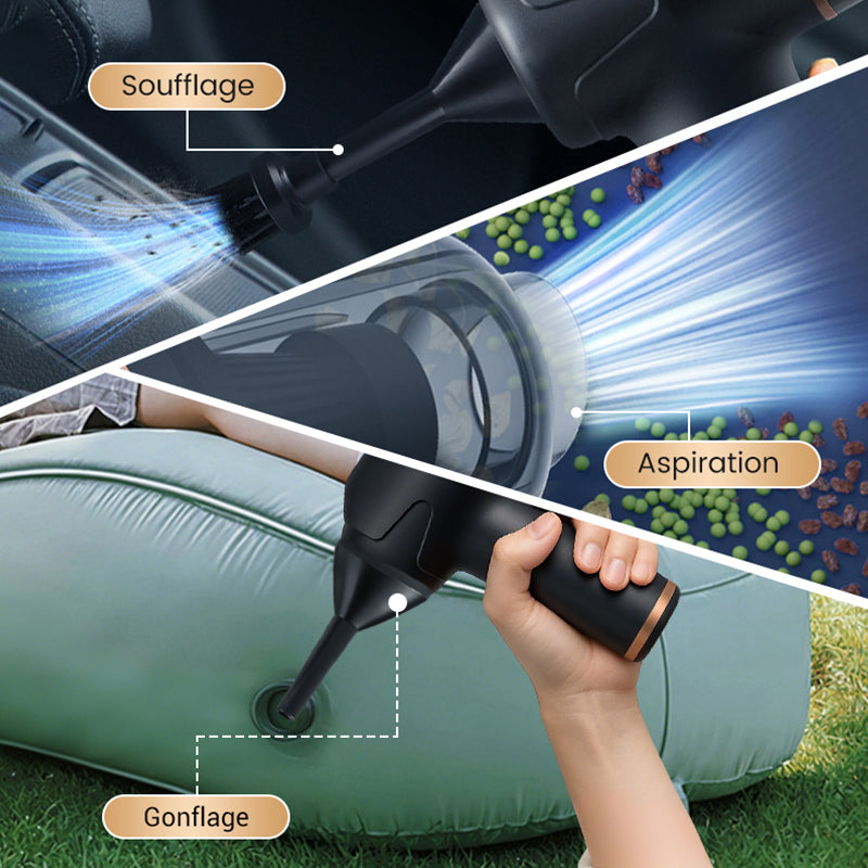 AeroFlex™ – Aspirateur Sans Fil 3-en-1 pour Maison & Voiture