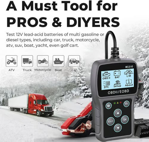 VoltMaster™ BT100 – Testeur de batterie intelligent pour tous les bricoleurs et professionnels