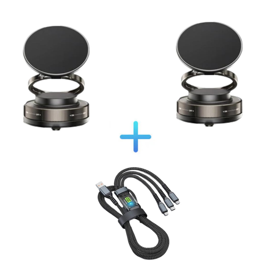 MagniHold™ – Support Téléphone Magnétique avec Ventouse Réglable à 360°