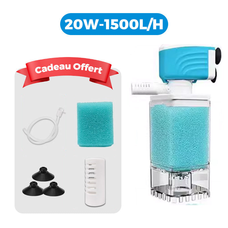 AquaPure™ – Filtration Silencieuse & Efficace pour Aquariums