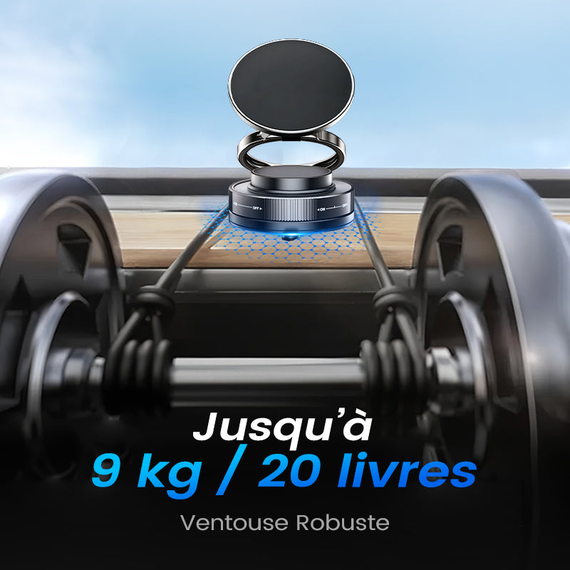 MagniHold™ – Support Téléphone Magnétique avec Ventouse Réglable à 360°