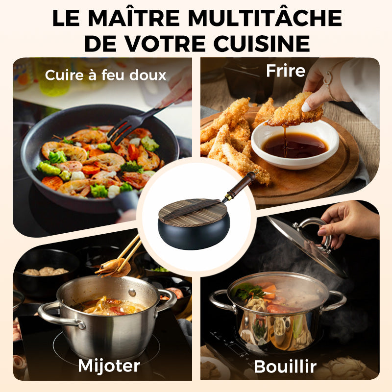 FeuVrai™ – Poêle Wok en Fonte Artisanale