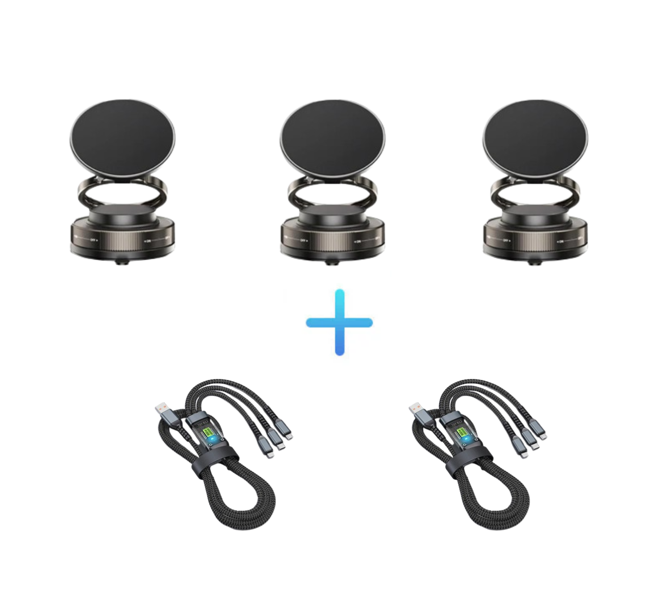 MagniHold™ – Support Téléphone Magnétique avec Ventouse Réglable à 360°