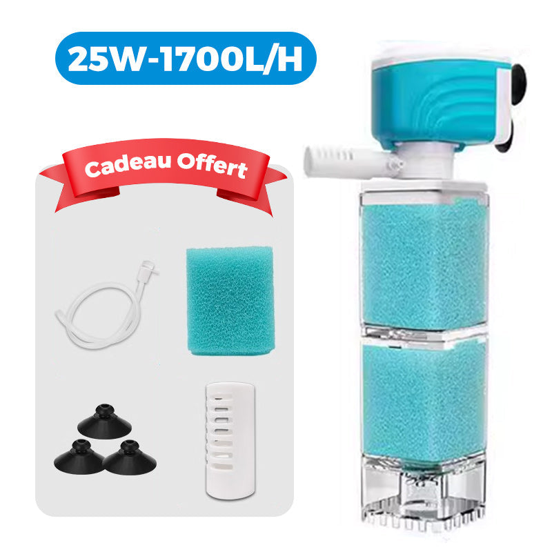 AquaPure™ – Filtration Silencieuse & Efficace pour Aquariums