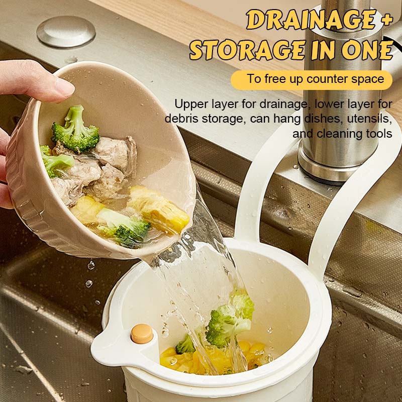 DrainaClean™ — Le Panier de Vidange 3-en-1 Qui Révolutionne Votre Évier !