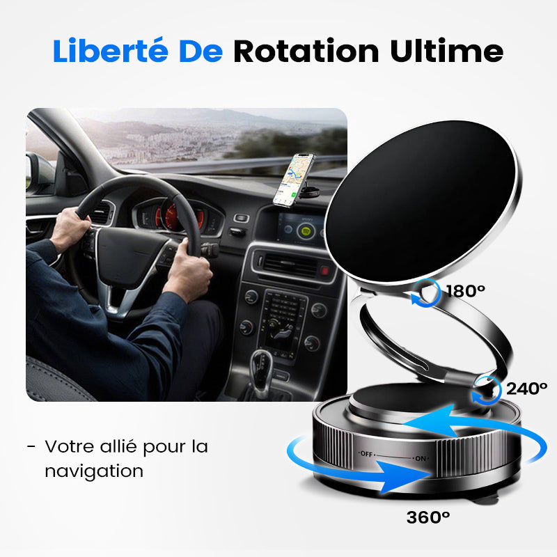 MagniHold™ – Support Téléphone Magnétique avec Ventouse Réglable à 360°