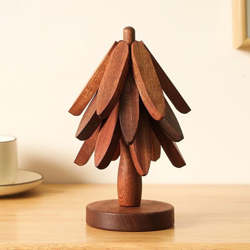 Woodora™ Sous-verres télescopiques – Chaleur et style pour votre table de fête