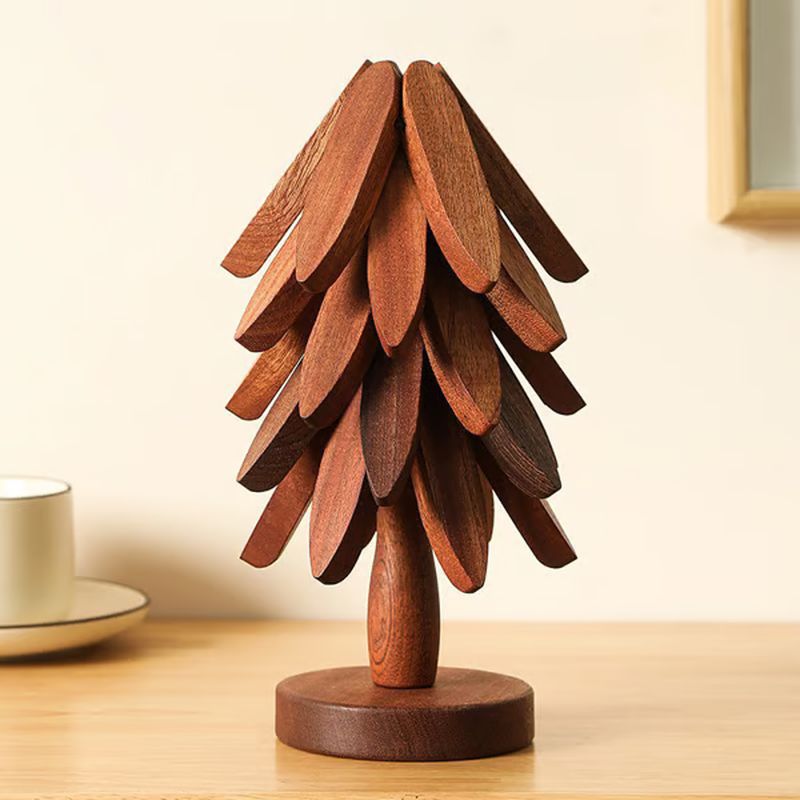 Woodora™ Sous-verres télescopiques – Chaleur et style pour votre table de fête