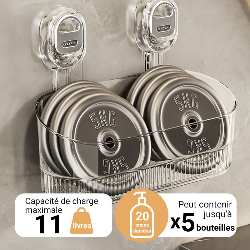 AquaNest™ – Étagère de Salle de Bain à Ventouse avec Drainage