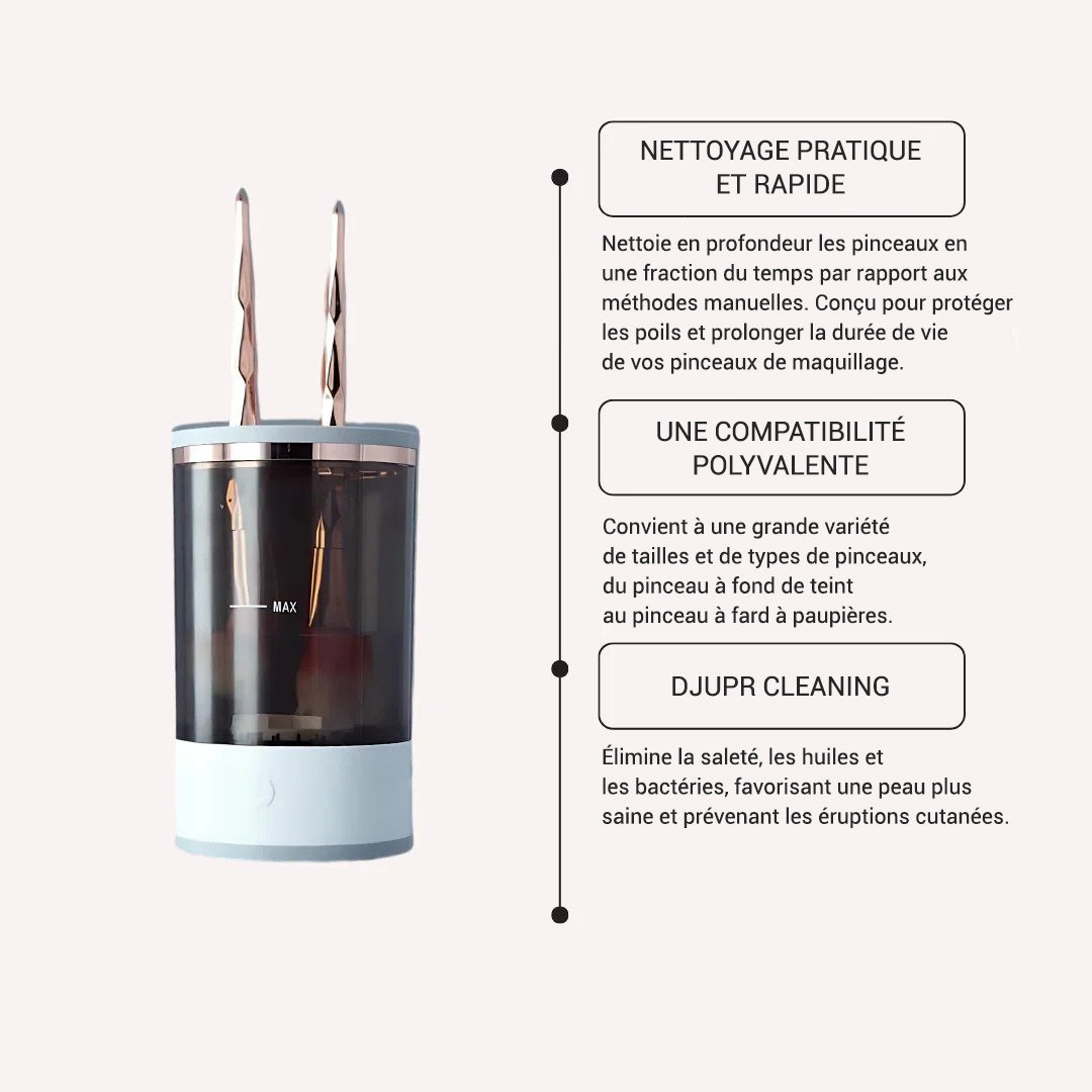 BrushWhirl™ - Nettoyeur de pinceaux de maquillage électrique