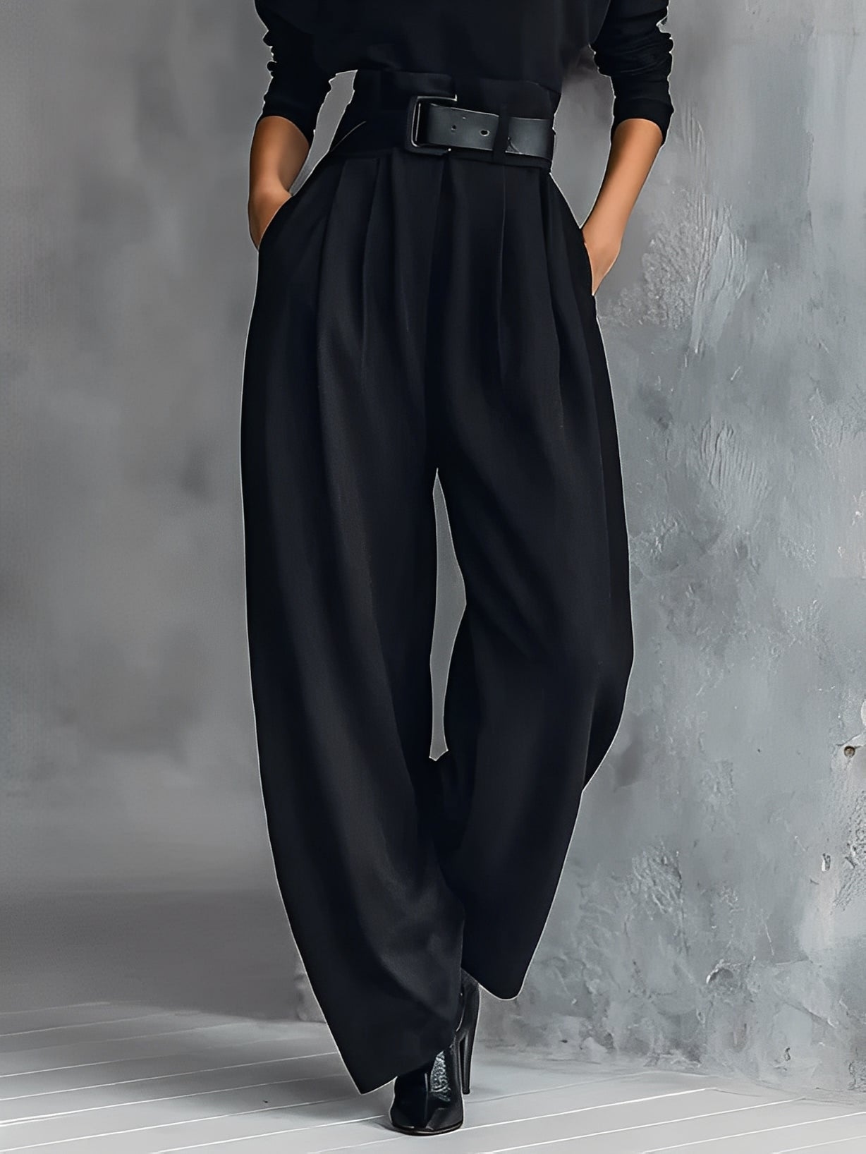 Elvara™ | Ensemble élégant avec col et pantalon droit