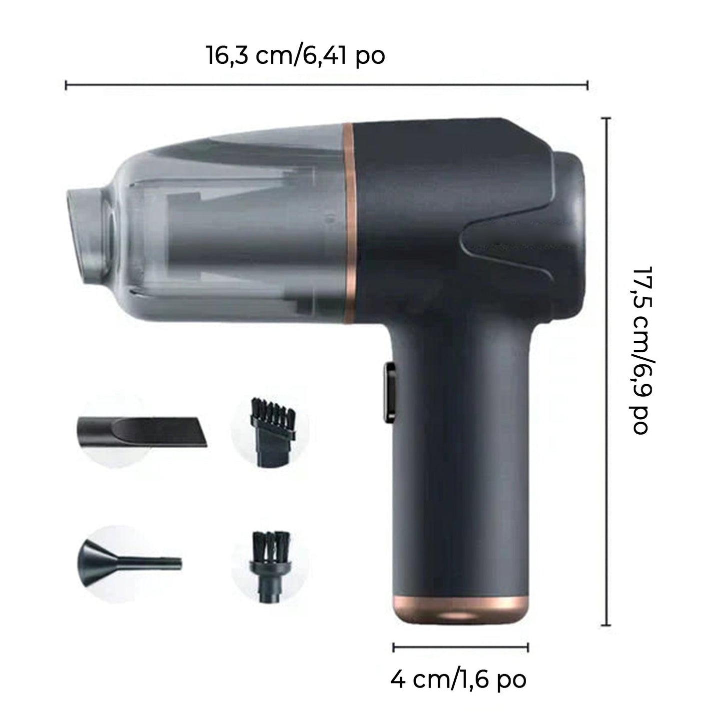 AeroFlex™ – Aspirateur Sans Fil 3-en-1 pour Maison & Voiture