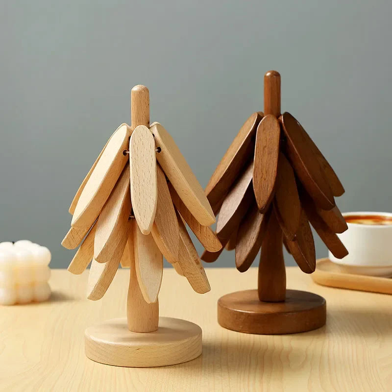 Woodora™ Sous-verres télescopiques – Chaleur et style pour votre table de fête