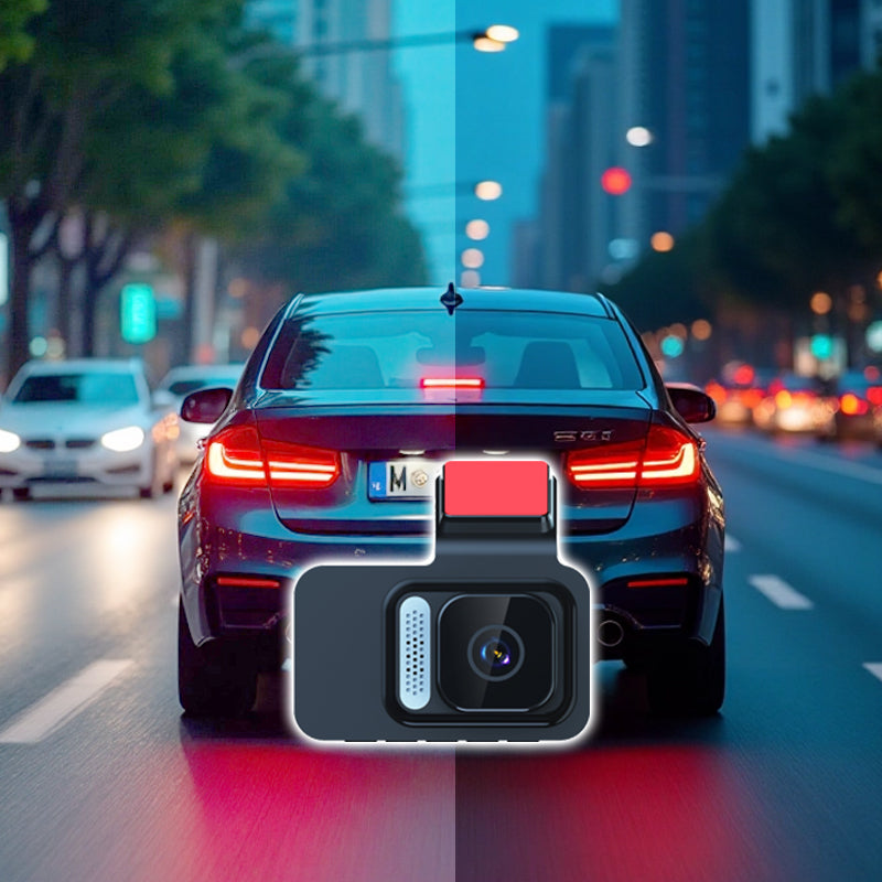 DriveVision - Caméra de tableau de bord double WiFi avec vision nocturne