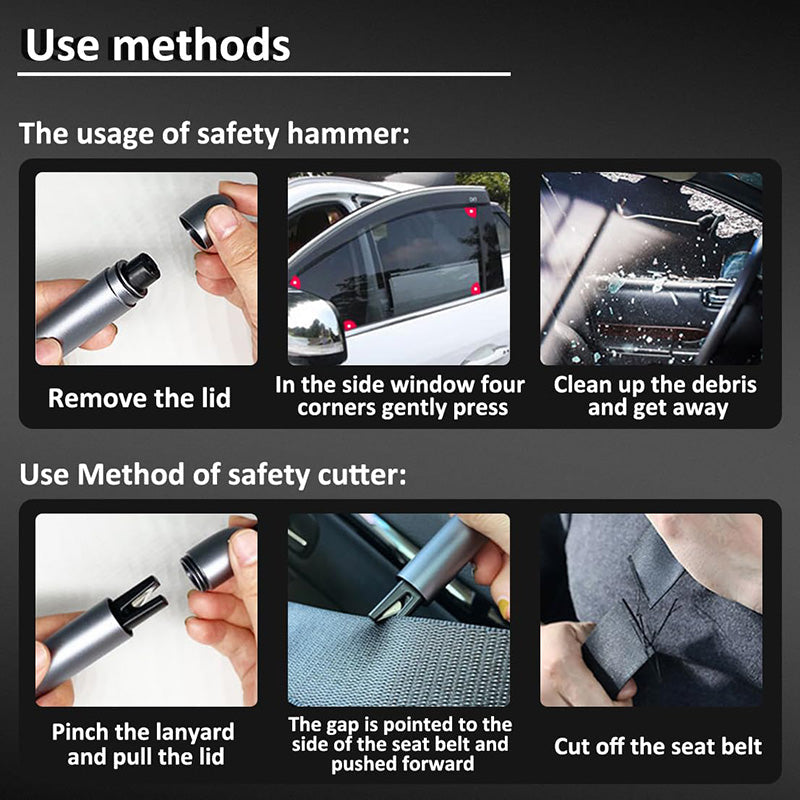 AutoGuardX™ – Marteau de Sécurité 2-en-1 Compact & Fiable