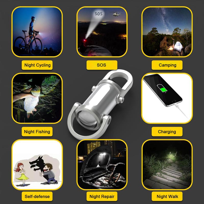 NovaKey™ – Mini Lampe Torche Porte-Clés Polyvalente