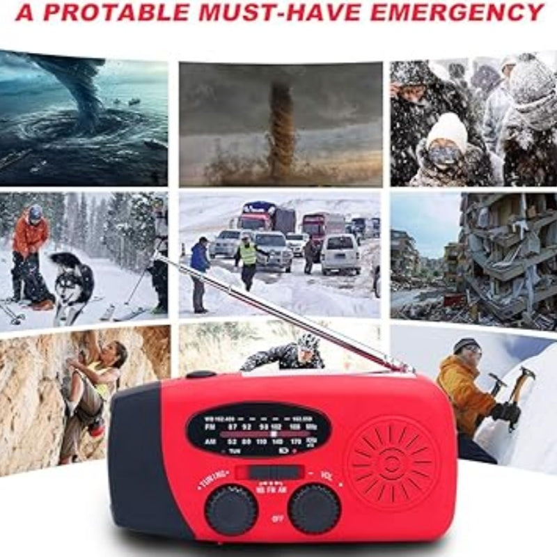 Surviora™ - MultiPower Radio – Radio d’Urgence Rechargeable 3-en-1
