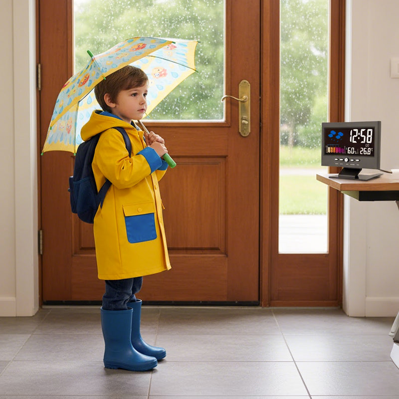 ClimaGlow™ – Station Météo Intelligente avec Affichage LED & Fonctions Polyvalentes