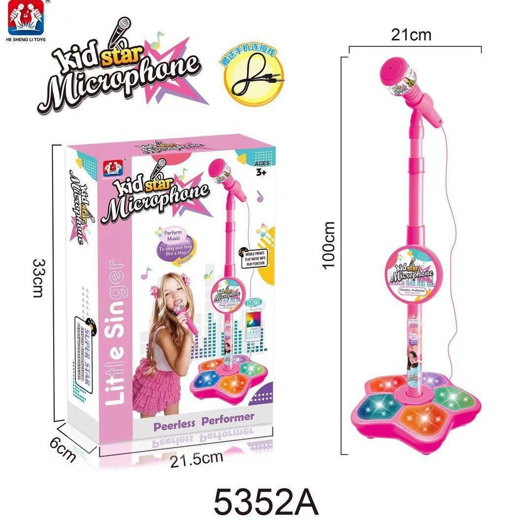 Melodrio™ – Support de Microphone pour Karaoké pour Enfants avec Lumières et Musique