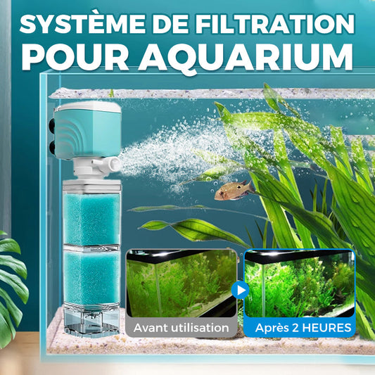 AquaPure™ – Filtration Silencieuse & Efficace pour Aquariums