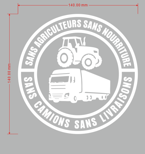 AgriVoix™ – Autocollant Vinyle “Sans Agriculteurs, Pas de Nourriture” | 1+2 GRATUIT