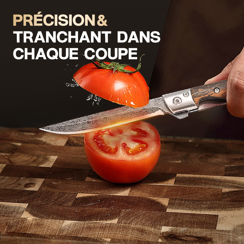 BoisForge™ - Couteau Pliant Naturel