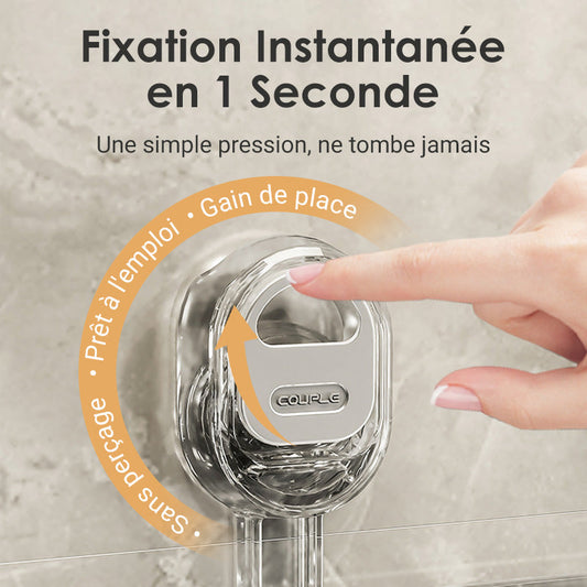 AquaNest™ – Étagère de Salle de Bain à Ventouse avec Drainage