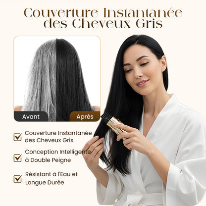 Grisello™ – Peigne Colorant Temporaire 2-en-1 pour Cheveux Blancs | 1+1 GRATUIT