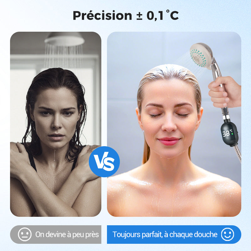 AquaLumo™ – Thermomètre de douche digital avec écran LCD rétroéclairé