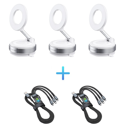 MagniHold™ – Support Téléphone Magnétique avec Ventouse Réglable à 360°