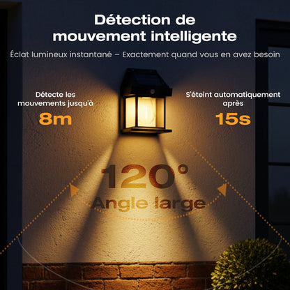 Tungara™ – Applique solaire murale avec détecteur de mouvement