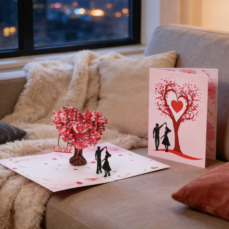 AmoraFold™ 3D Carte d’amour – Un moment qui s’épanouit à l’ouverture