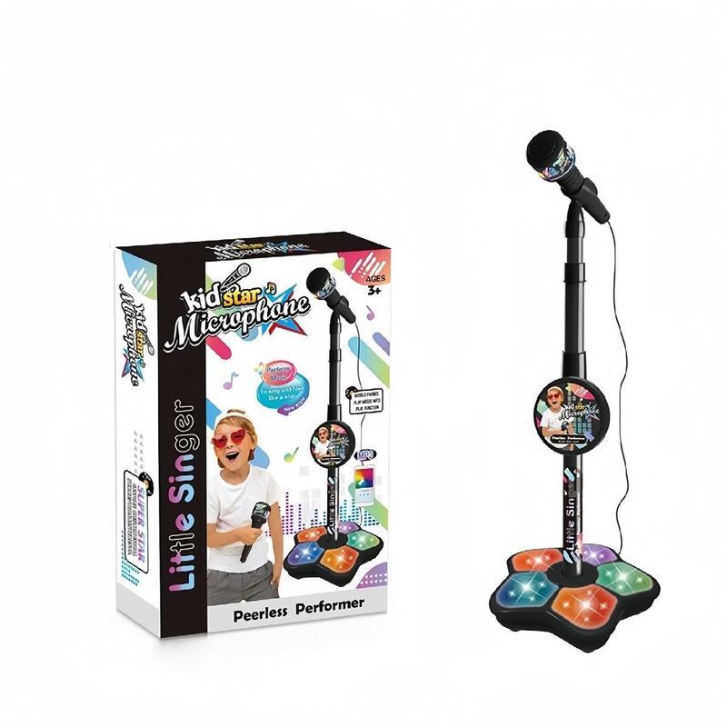 Melodrio™ – Support de Microphone pour Karaoké pour Enfants avec Lumières et Musique