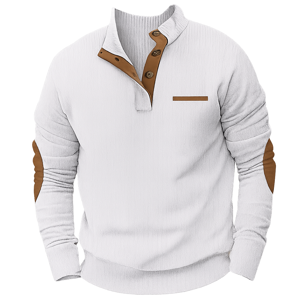 Veltrano™ Sweat-shirt en velours côtelé à col montant