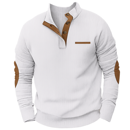 Veltrano™ Sweat-shirt en velours côtelé à col montant