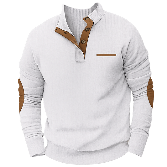 Veltrano™ Sweat-shirt en velours côtelé à col montant