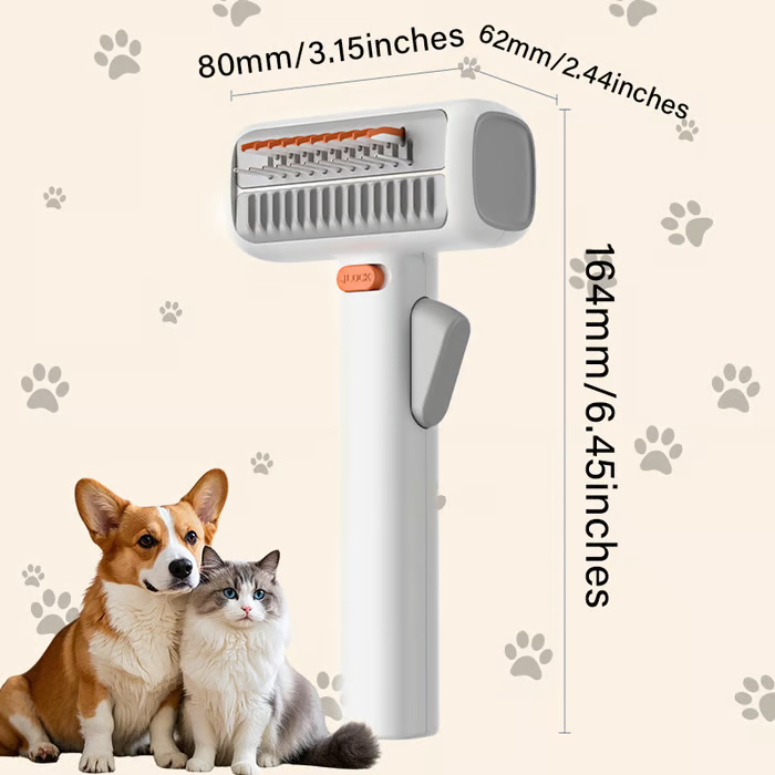 PawEase™ | Brosse 2-en-1 pour Chiens et Chats – Confortable, Sûre & Efficace