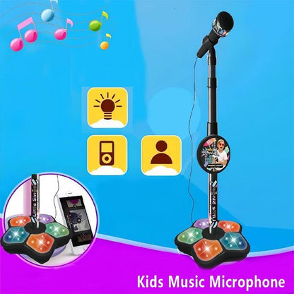Melodrio™ – Support de Microphone pour Karaoké pour Enfants avec Lumières et Musique