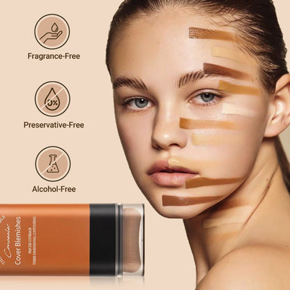 VelourSkin™ – Stick Fond de Teint Hydratant avec Pinceau Intégré | 1+1 GRATUIT