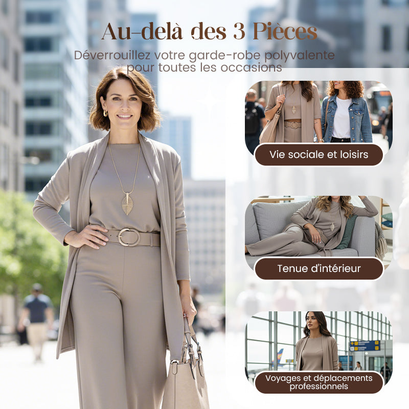 Allure - L'ensemble 3 pièces Y2K pour un style travail-chic