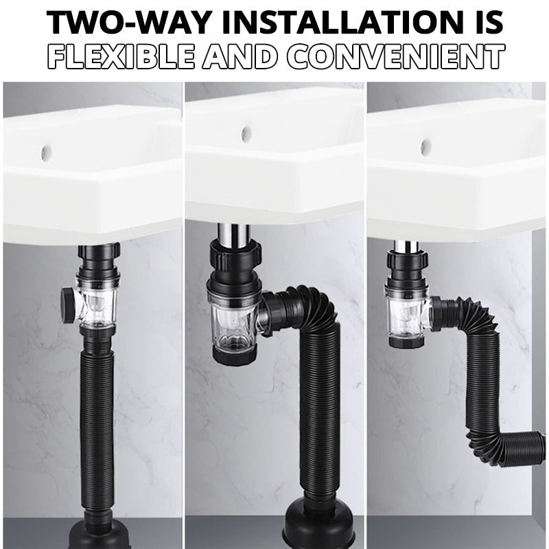 FlexiDrain™ - Tuyau d’Évacuation Télescopique pour Lavabo