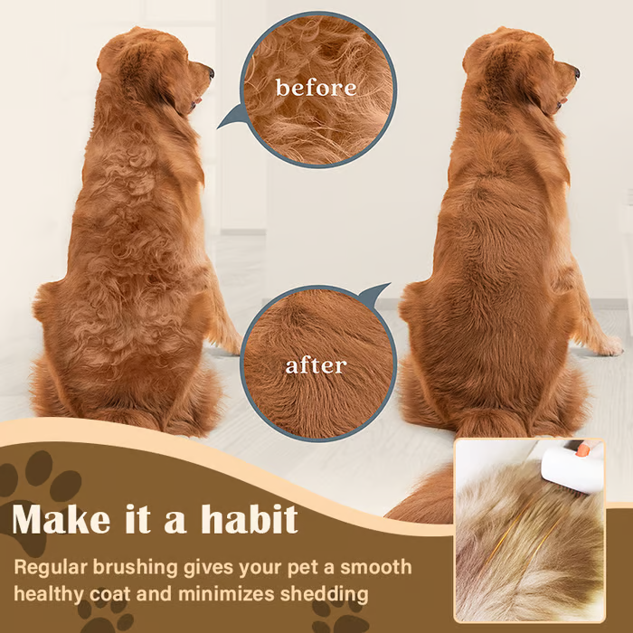 PawEase™ | Brosse 2-en-1 pour Chiens et Chats – Confortable, Sûre & Efficace