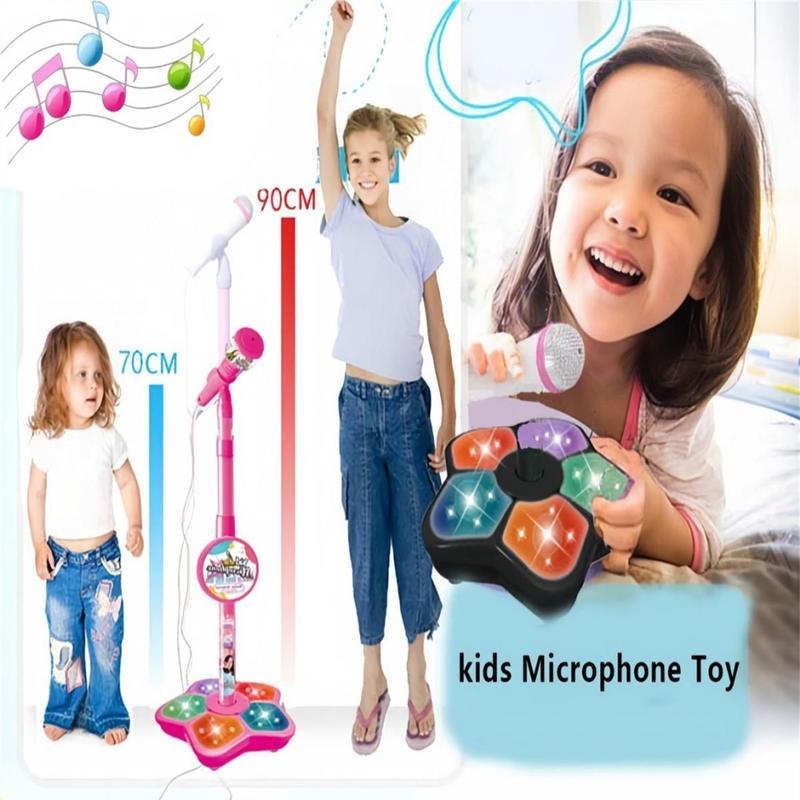 Melodrio™ – Support de Microphone pour Karaoké pour Enfants avec Lumières et Musique