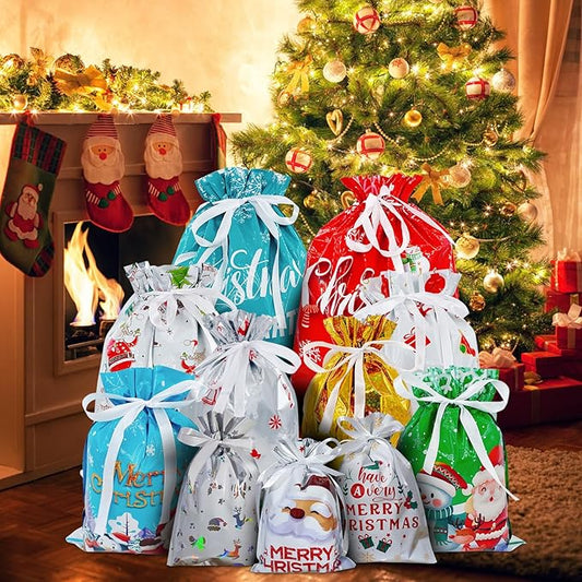 🎄 NoëlEase™ – Sacs cadeaux pratiques et festifs | 30 pièces