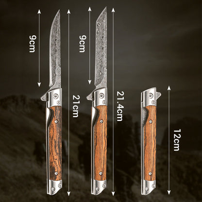 BoisForge™ - Couteau Pliant Naturel