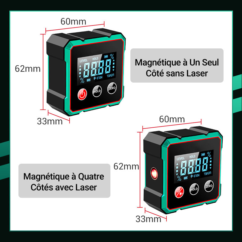 ProAngle™ – Détecteur d’Angle Numérique Magnétique avec Laser Électronique