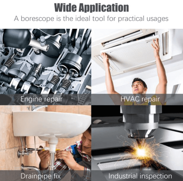 Inspectra™ – Caméra Endoscopique HD Ultra-Fine 3-en-1 Étanche
