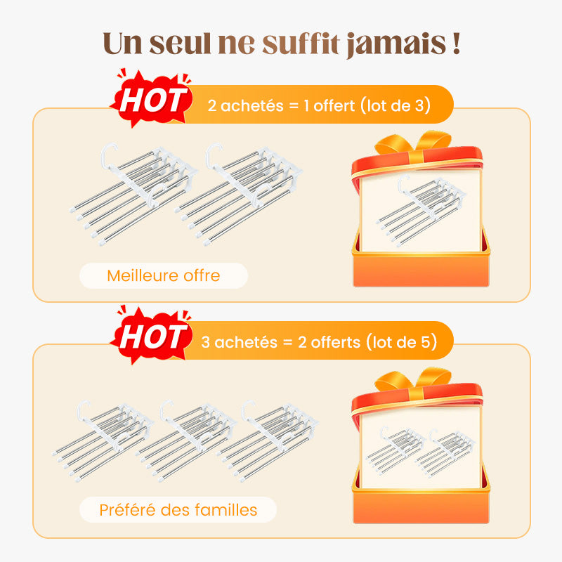 Ordiva™ – Porte-Pantalons Multifonctionnel 5 en 1