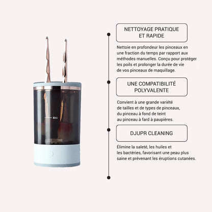 BrushWhirl™ - Nettoyeur de pinceaux de maquillage électrique